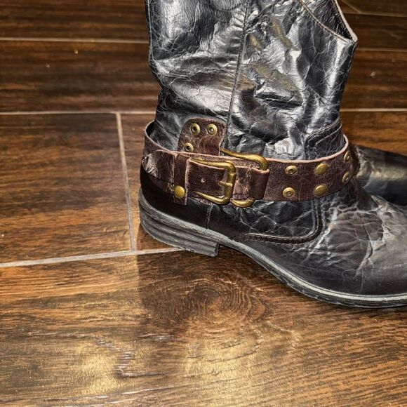 Two Lips Black Moto Buckle Boots – Size 8.5 main image 11